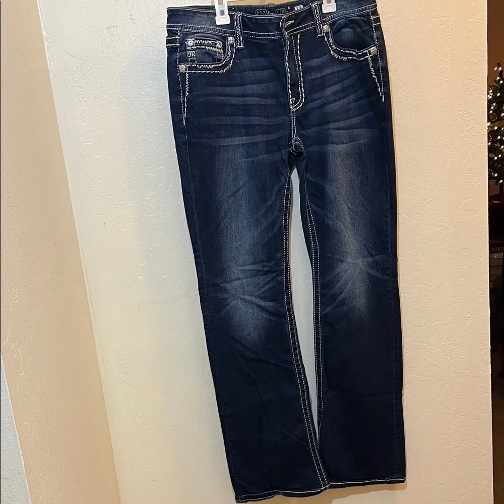 Miss Me Dark Blue Chloe Boot Jeans - Picture 1 of 16